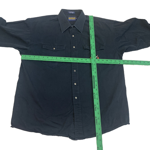 PANHANDLE SLIM COWBOY SNAP PEARL WESTERN SHIRT LARGE Embroidered - Picture 7 of 7